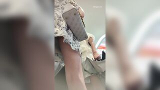 【CSCD】橘色抹胸包臀裙美女，完美身材前后抄底白色窄内 ipcam 3