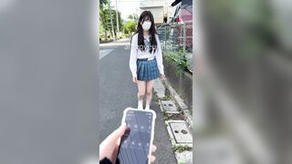 青チェ制服で遠隔ローター飛びっ子を装着して外出してきましたっ ipcam