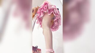 【KFC】COSER学生妹 蓝色透明内无毛白虎 独家CD坐相机歪了点 ipcam 1