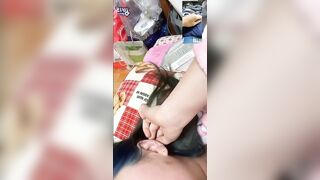 영통으로 대주는 파랑머리 여친