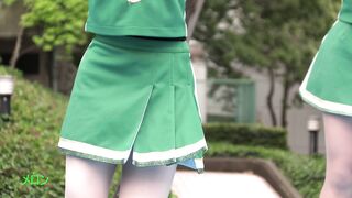 祭りだチア vol.83 クール美女続編 アンスコ緑色と黄緑色そそります！ JDチアダンス ipcam