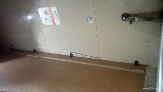 【トイレ盗撮】正面からのパノラマ撮影：太った女の子がおまんこを綺麗に拭いている【某サイトからのオリジナル版】  ipcam (2)