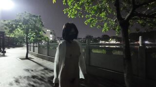 屋外での露出、通行人を故意に誘惑し無視する ipcam (3)