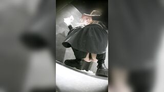 オンライン限定プレ​ミア：[パノラマバートイレショット] 黒ストッキングとハイヒールを履いたさまざまな美しい女性をフィーチャー toilet (5)
