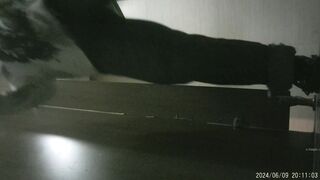 ✅新たに流出した█「悪魔の手」☛購入した█プレミアムトイレ写真「前景と背景」（モデル品質の黒ストッキング） toilet (29)