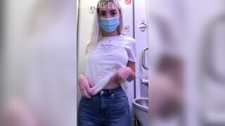 Eva Elfie Nude Airplane Bathroom Tease OnlyFans Video Leaked - Leak