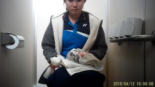 てにすくらぶ⑪ ３名登場！そんなに脚を広げて拭かなくても・・( ;∀;)丸見えですね( ;∀;) voyeur jp 160526 10