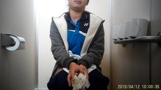 てにすくらぶ⑪ ３名登場！そんなに脚を広げて拭かなくても・・( ;∀;)丸見えですね( ;∀;) voyeur jp 160526