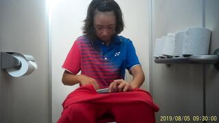 新Tennis㊹ ４名収録！あぁ~スジスジ娘が急な生理でパンツが事故っちゃいました・・( ﾟДﾟ) voyeur jp 160526 06