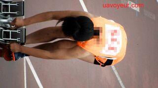 オナニーの様な仕草をし、何度もパンティの食い込みを直す超美少女！！ voyeur jp 180526
