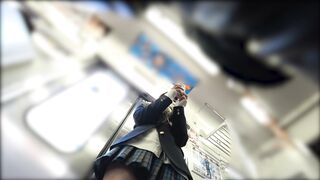 制服jk さかさんぽ no 002 驚異のもも上げパンチラ 顔出し voyeur jp