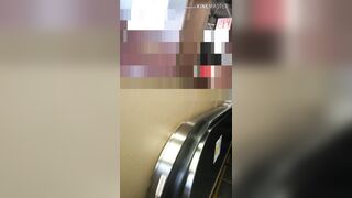 けしからん エスカレーターで盗撮を警戒して最後尾に乗る娘には悪戯part 4 携帯用 縦動画 voyeur jp