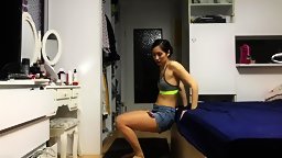 超正網紅港女做完瑜伽後直接高潮自摸 Beautiful Hong Kong Chinese Girlfriend Masturbate After Yoga