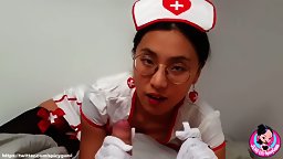 Lovely Asian Chinese Girlfriend Cosplay Nurse Blowjob June Liu